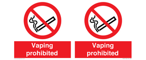 Vaping prohibited